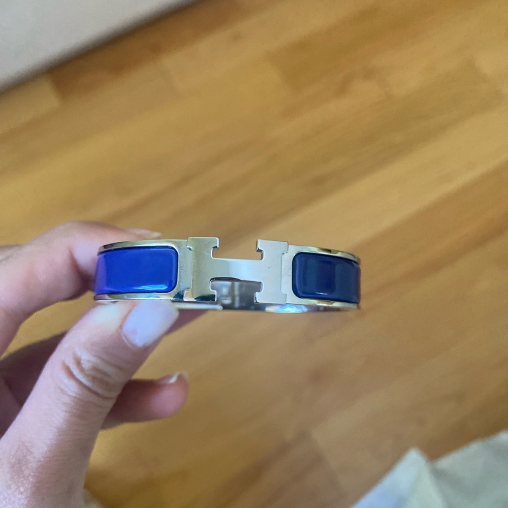 Hermes Clic H Bracelet in Blue - Picture 2 of 6